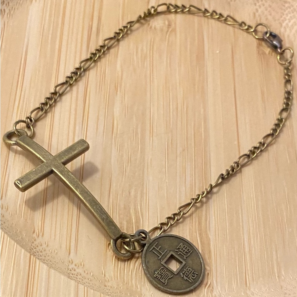 NEW Brass cross bracelet #2
